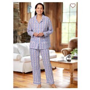 Lanz of Salzburg New Pajamas Size Large 12-14 Tyrolean Set Flannel Cotton Set